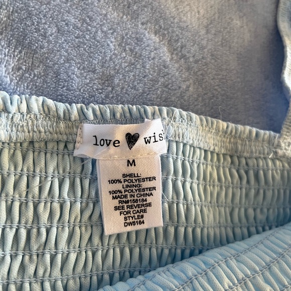 Beautiful blue white floral flutter sleeves smocked full length maxi dress nwt - Picture 4 of 8